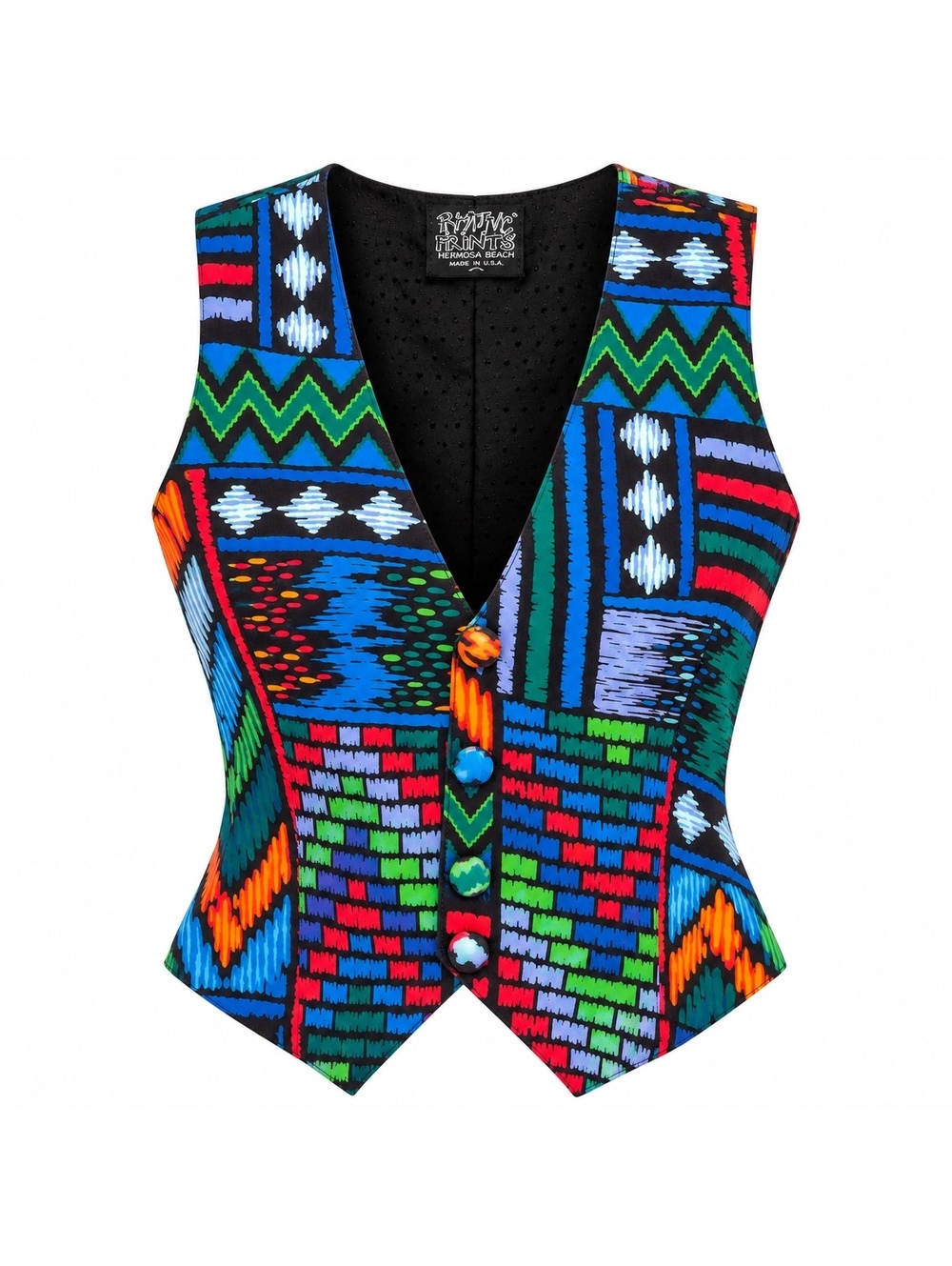 Vintage Rhythm Knits Geometric Vest